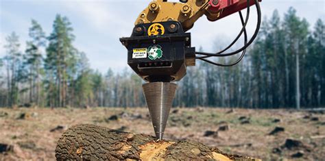 skid steer stump splitter|stump screw splitters for excavators.